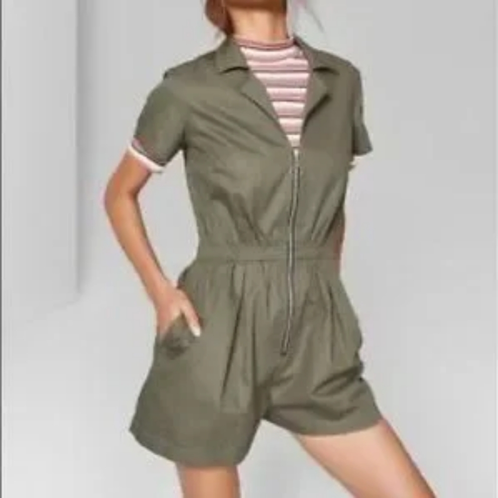 Wild Fable Women’s Utility Front Zip Romper | Size: S